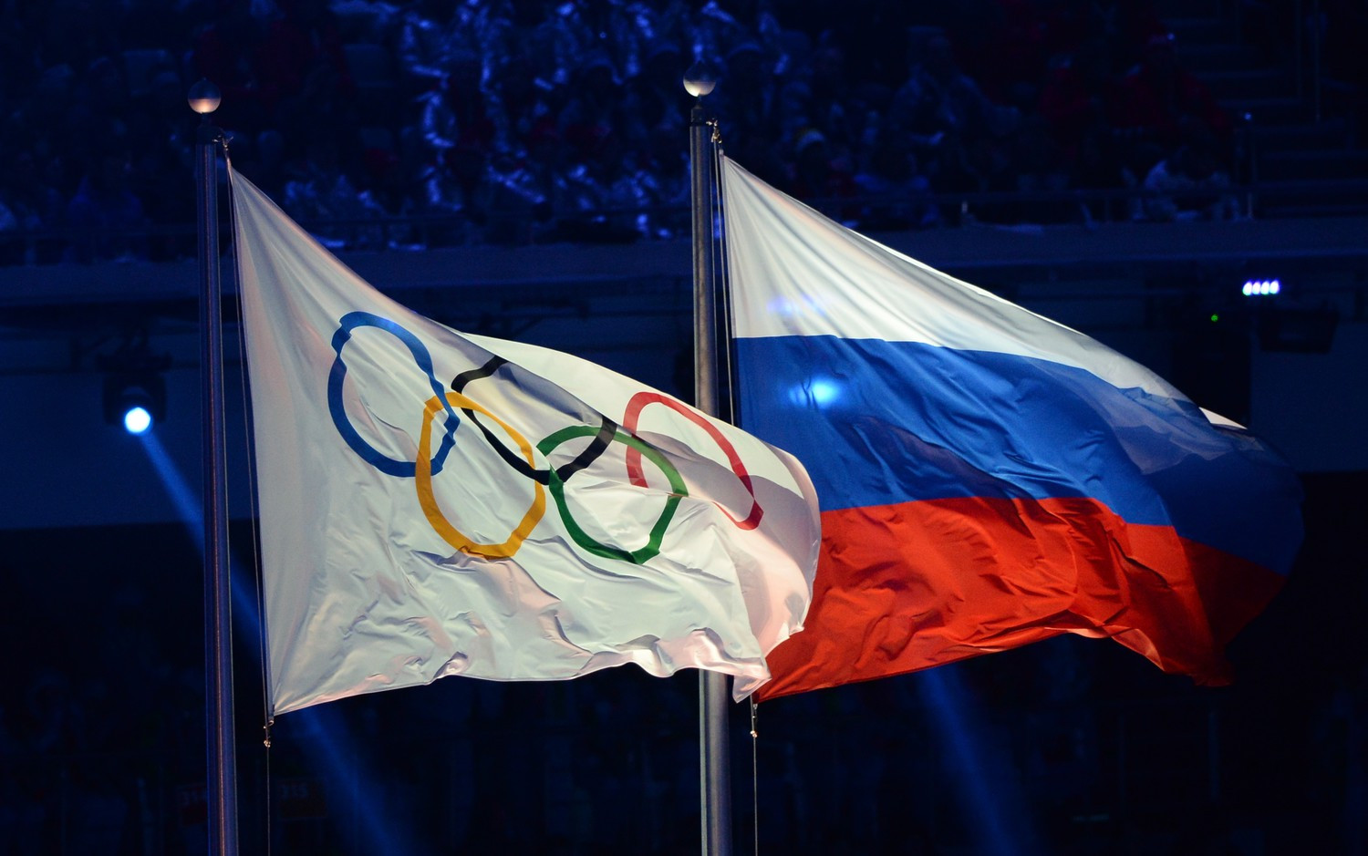 Флаг российский Олимпийский Олимпийский
